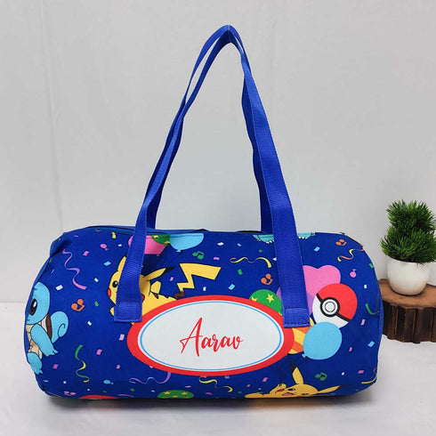 Personalised Cat Printed Kids Swimming Duffle Bag