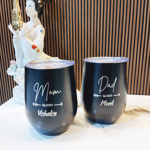 Personalized Couples Steel Tumbler
