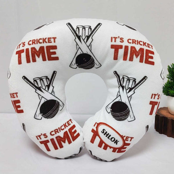 Personalised Cricket Printed Kids Neck Pillow