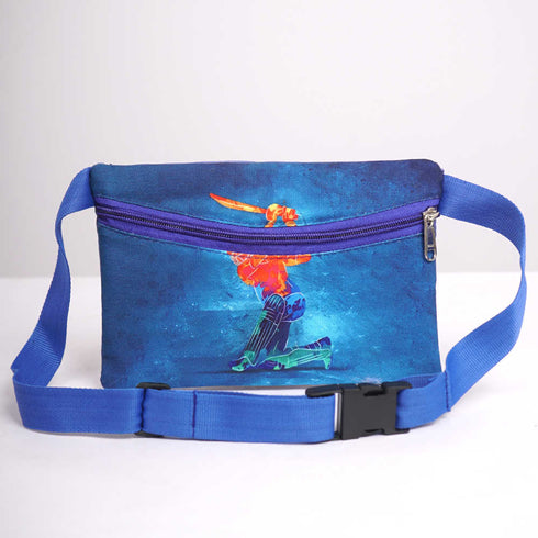 Personalised Cricket Printed Kids Waist Pouch