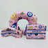 Personalized Evil Eye Printed Neck Pillow Combo Gift Set