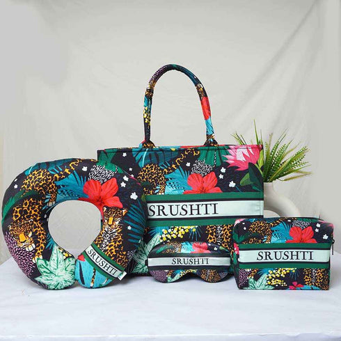 Personalised Floral Printed Combo Gift Set