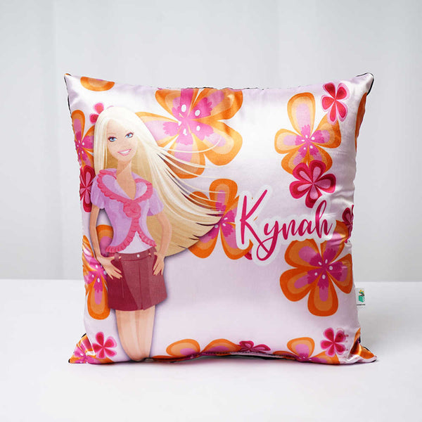Personalised Floral Printed Kids Cushion