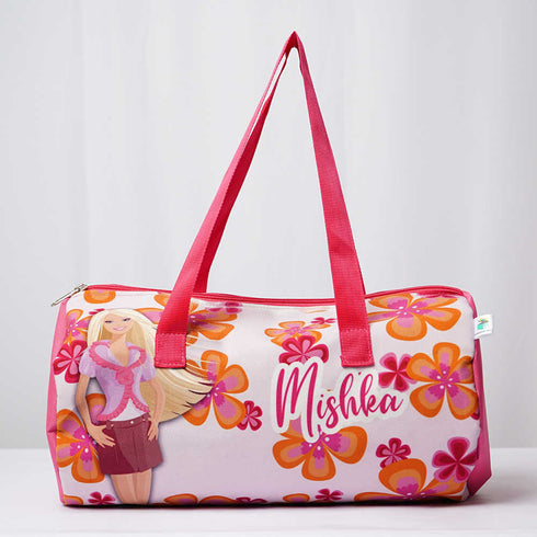 Personalised Floral Printed Kids Swimming Duffle Bag