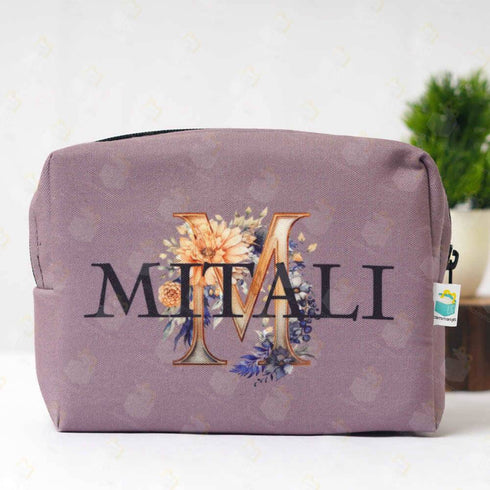 Personalised Floral Printed Women Box Pouch