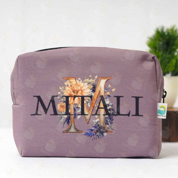 Personalised Floral Printed Women Box Pouch