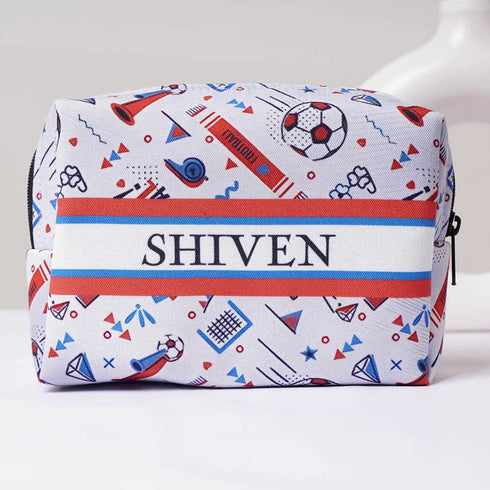 Personalised Football Printed Kids Box Pouch