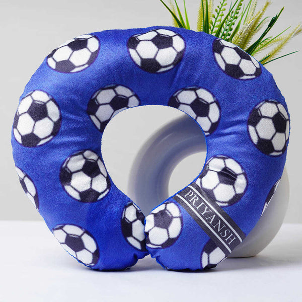 Personalised Football Printed Kids Neck Pillow