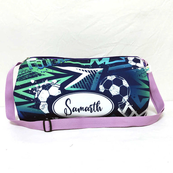 Personalised Football Printed Kids Sling Duffle Bag