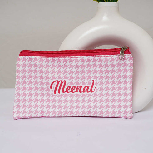 Personalised Geometric Printed Kids Pencil Pouch