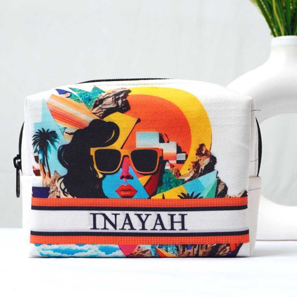 Personalised Girl Printed Box Pouch