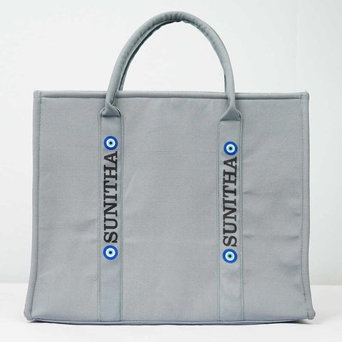 Personalised Grey Woody Handbag Tote Bag