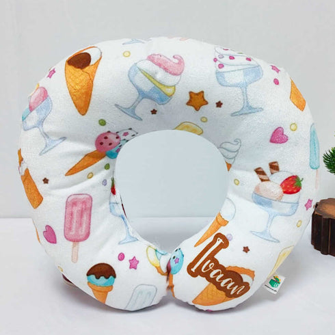 Personalised Ice Cream Printed Kids Neck Pillow