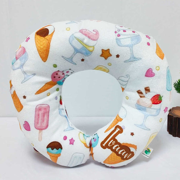 Personalised Ice Cream Printed Kids Neck Pillow