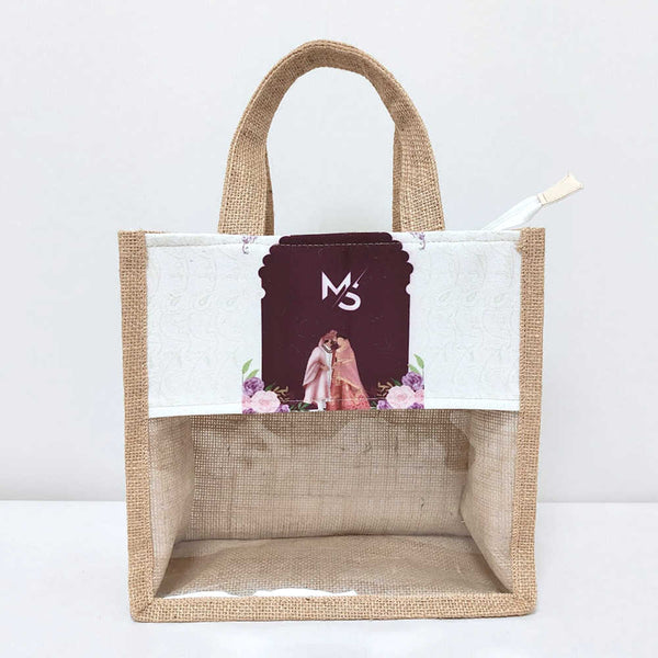 Personalised Jute & Canvas Lunch Bag