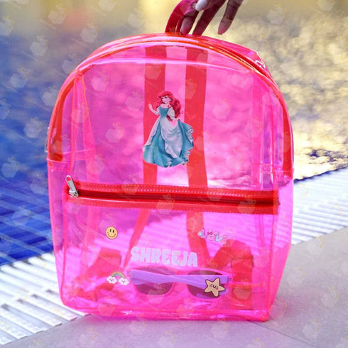 Personalised Kids Jelly Backpack - Pink