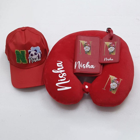 Personalised Kids Neck Pillow Combo Gift Set