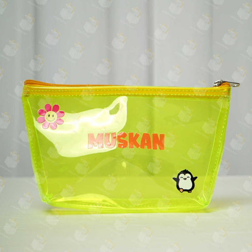 Personalised Kids Jelly Backpack & Pouch Combo Gift Set - Green