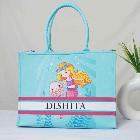 Personalised Little Mermaid Printed Box Bag