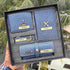 Personalised Men's Denim Wallet With Charm Combo Gift Set