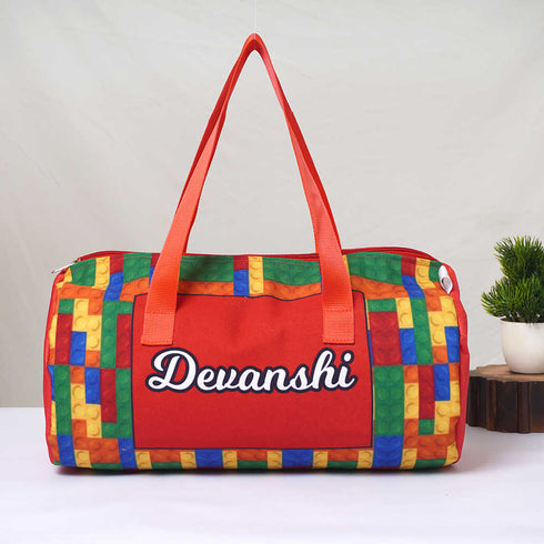 Personalised Puzzle Printed Kids Swimming Duffle Bag