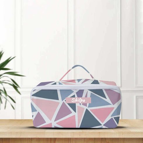Personalised Multicolor Travel Makeup Bag Cosmetic Storage Vanity Pouch