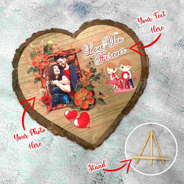 Personalised Natural Wooden Slice Photo Frame