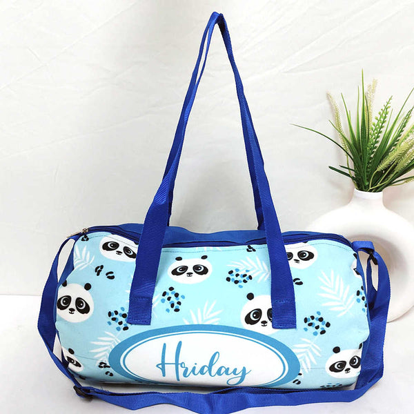 Personalised Panda Printed Kids Sling Duffle Bag