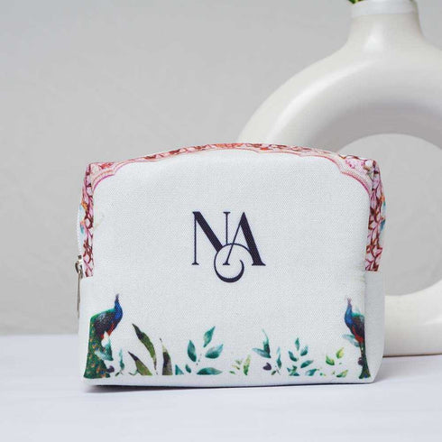 Personalised Peacock Printed Box Pouch