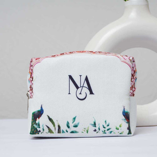 Personalised Peacock Printed Box Pouch