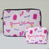 Personalised Pink Laptop Sleeve/Cover & Box Pouch Kids Combo