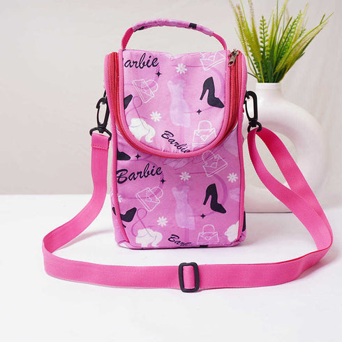 Personalised Pink Printed Kids Lunch Bag