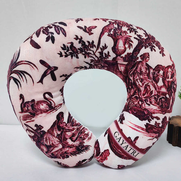 Personalised Pink Printed Neck Pillow