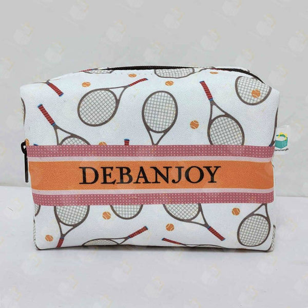 Personalised Rackets Balls Printed Kids Box Pouch