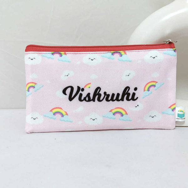 Personalised Rainbows Printed Kids Pencil Pouch