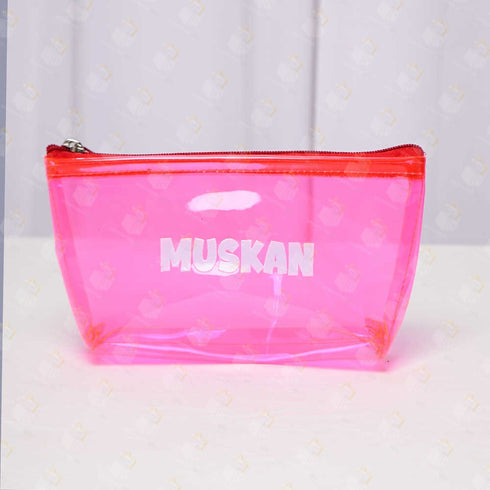 Personalised Small Jelly Travel Pouch for Kids - Pink
