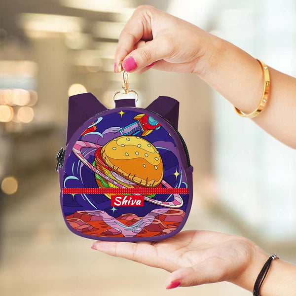 Personalised Space Printed Backpack Keychain