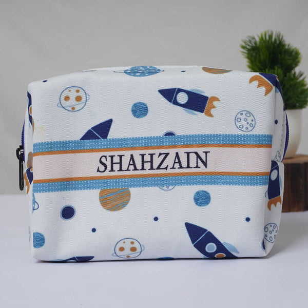 Personalised Space Printed Kids Box Pouch