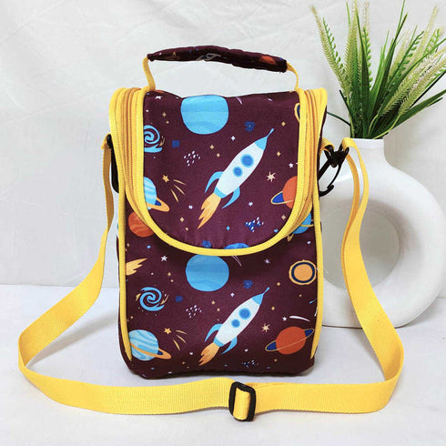 Personalised Space Printed Kids Lunch Bag