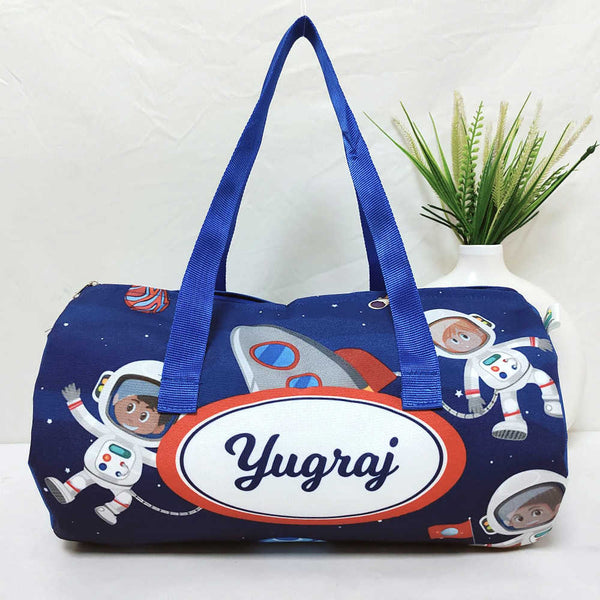 Personalised Space Printed Kids Swimming Duffle Bag