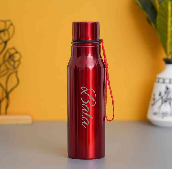Personalised Steel Bottle - Red