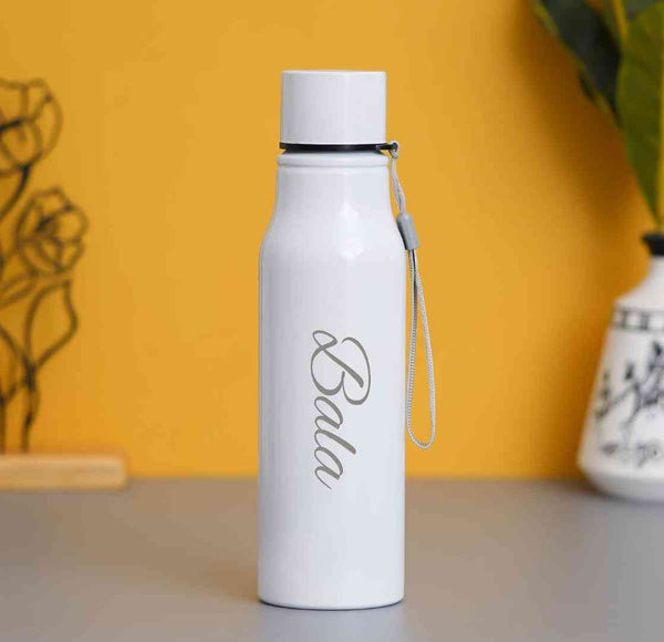 Personalised Steel Bottle - White