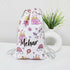 Personalised Unicorn Printed Kids Drawstring Bag