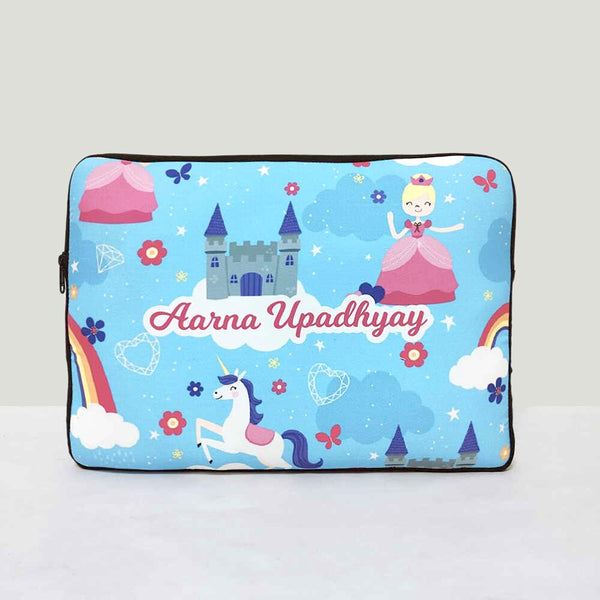 Personalised Unicorn Printed Kids Laptop Sleeve/Cove