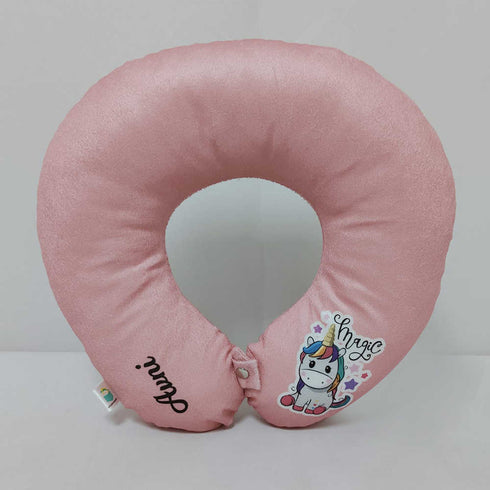 Personalised Unicorn Printed Kids Neck Pillow
