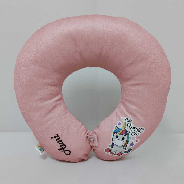 Personalised Unicorn Printed Kids Neck Pillow