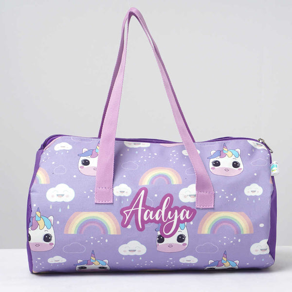 Personalised Unicorn Printed Kids Swimming Duffle Bag