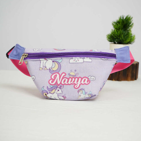 Personalised Unicorn Printed Kids Waist Pouch