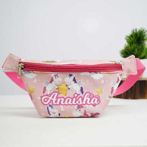 Personalised Unicorn Printed Kids Waist Pouch