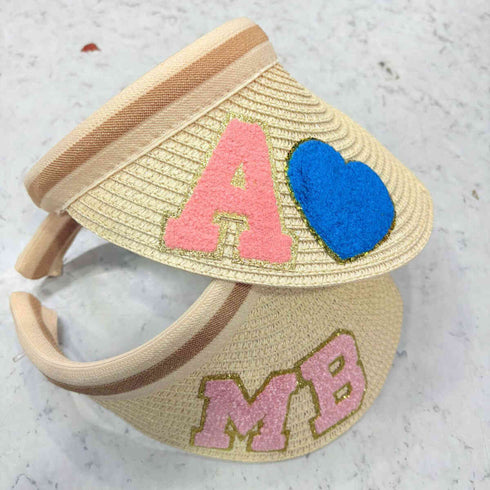 Personalised Visor Hat with Patch or Initial
